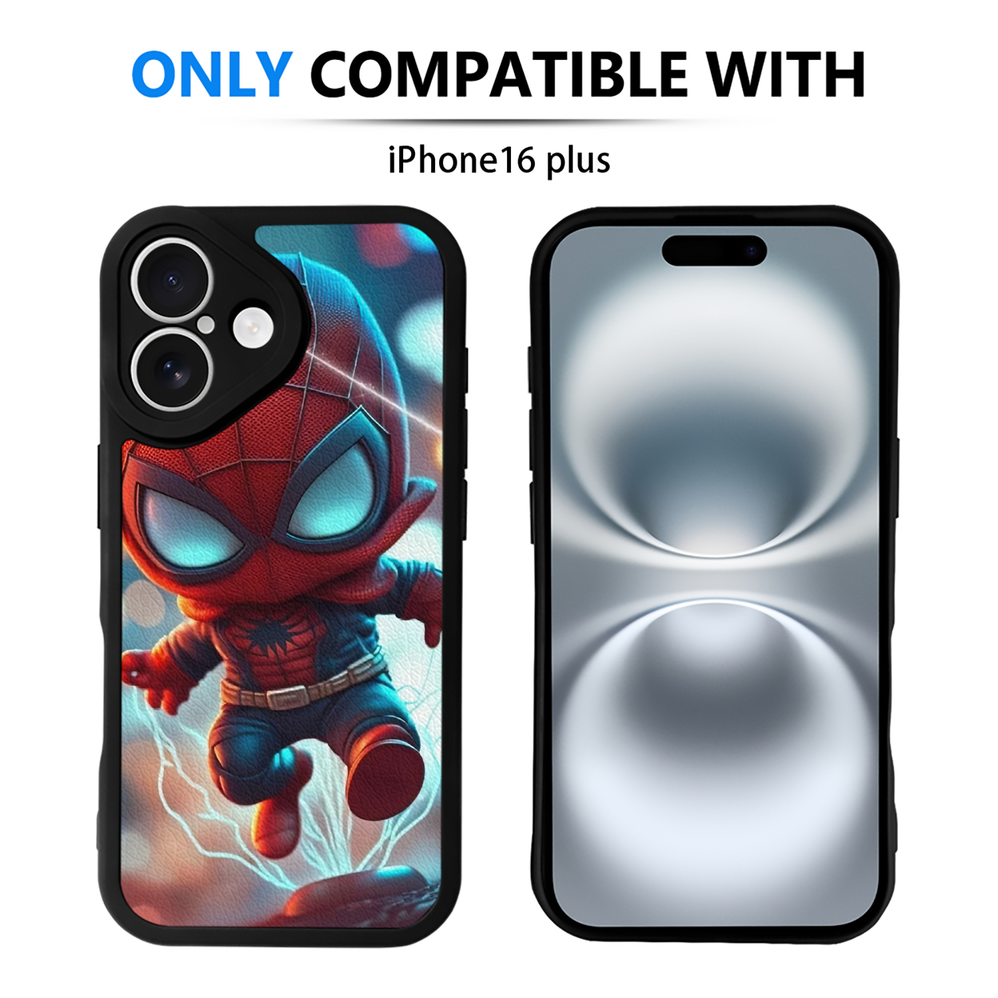 Spider Man スパイダーマン 【iPhone 16シリーズ対応】シリコンスマホケース（レザー調） 材質：シリコン